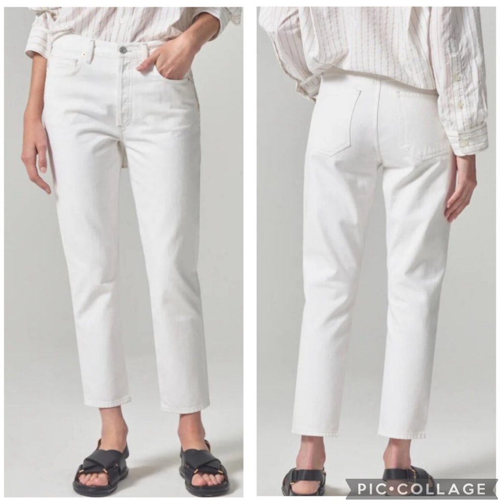 Citizens Of Humanity Crisp White Straight Leg Jeans